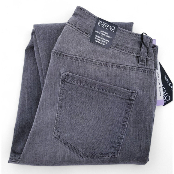 BUFFALO DAVID BITTON Jeans 1149879 Mid Rise Super Soft Skinny Gray Size 4/27 - Picture 9 of 12